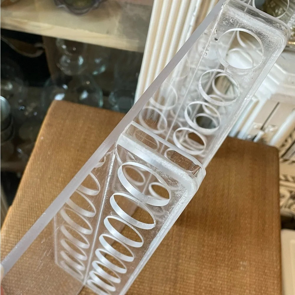 Vintage Lucite Nail polish display storage rack wall mount
